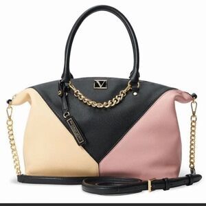 Victoria’s Secret Handbag , Crossbody Purse Bag Black pink beige